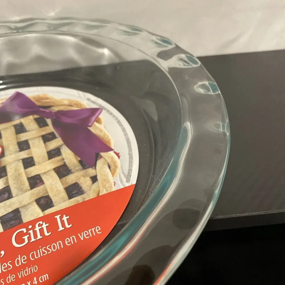 New Clear Pie Pyrex Glass‎ Bakeware Bake and Share 9.5